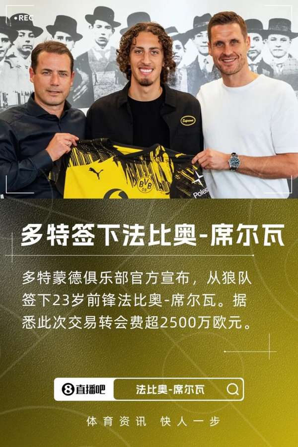多特蒙德官方敲定新锋线，法比奥-席尔瓦转会费超2500万欧元